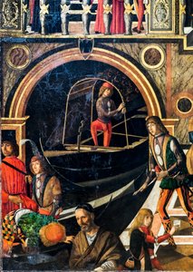 Zázračné uzdravení dcery Benvegnudo da San Polo díky relikvii kříže, kolem roku 1502 (olej na plátně)