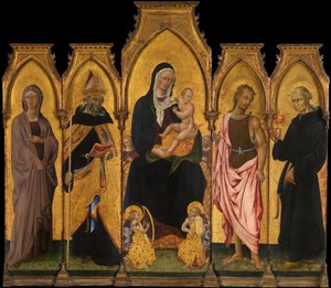 Madona a dítě se svatými, 1454. od Giovanni di Paolo