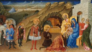 Klanění tří králů, c. 1450.