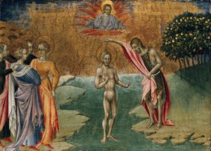 Křest Krista, c1460 od Giovanni di Paolo