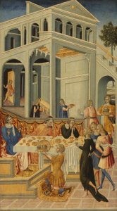 Hlava svatého Jana Křtitele přinesená před Heroda od Giovanni di Paolo