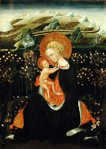 Madonna of Humility, cca 1450-60 (tempera na panelu) od Giovanni di Paolo di Grazia