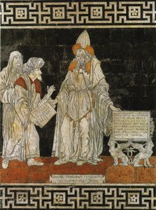 Hermes Trismegistos. Podlahová mozaika v katedrále Siena, 1488. od Giovanni di Stefano