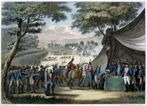 Pacification of the Vendee generálem Hochem (1768-97) 20. dubna 1795 (barevná rytina)
