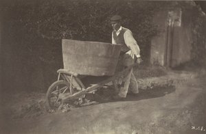 Mužský rolník s kolečkem, 1870.