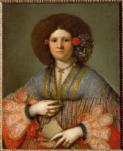 Portrét benátské dámy (malba na plátně) od Girolamo Forabosco