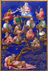 ""Strom Jesseho"" Obraz Gerolama Genga (1476-1551) kolem roku 1535 Londýn, Národní galerie