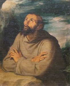 Svatý František z Assisi (olej na plátně)