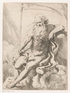 Saturn s kosou od Girolamo Scarselli