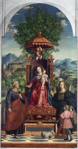 Madona s deštníkem od Girolama dai Libri, Muzeum Castelvecchio od Girolamo dai Libri