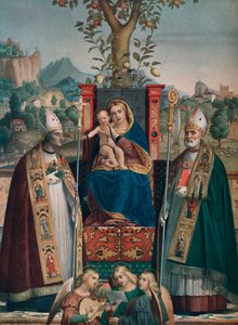 Panna a dítě se svatým Lorenzem Giustinianim a Zeno, 1874, 1903.