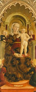 Trůnící Madonna (malba) od Girolamo di Giovanni di Camerino