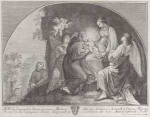Klanění Kristu svatým Františkem, 1723-59. od Giuliano Giampiccoli