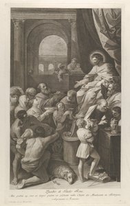 Svatý Job sedící vpravo a přijímá dary lidí..., ca. 1760-1800.