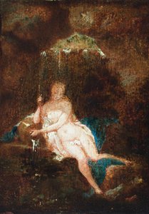 Bohyně řeky (olej na papíře položeném na desce) od Giulio (follower of) Carpioni