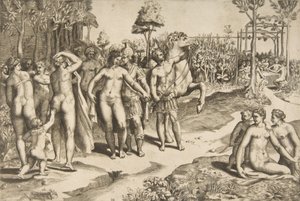 Alexander a Roxana, 1531-76. od Giulio Bonasone