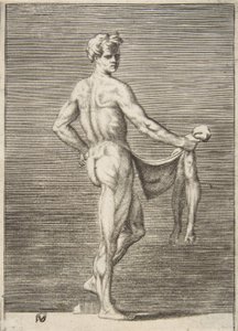 Stažený muž viděný zezadu, 1531-76. od Giulio Bonasone