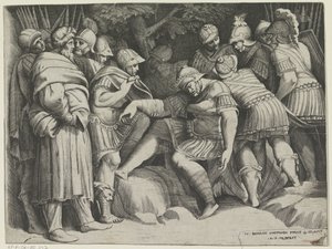 Zraněný Scipio od Giulio Bonasone