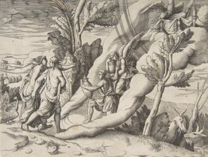 Jupiter a Juno byli přijati na nebesích Ganymedem a Hebem z 