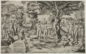 Láska na Elysejských polích, 1563. od Giulio Bonasone