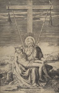 Pieta pod křížem Golgatha, 1547. od Giulio Bonasone