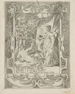 Tantalus mluví s Dianou Láska, hněv a žárlivost Juno (název série) Amori sdegni et gielosie di Giunone (název série) od Giulio Bonasone