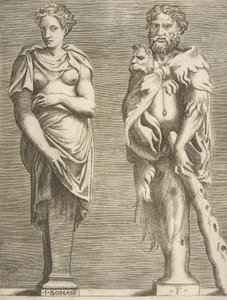 Podmínky Hercules a Deianira, ca. 1531-76, ca. 1531-76. od Giulio Bonasone