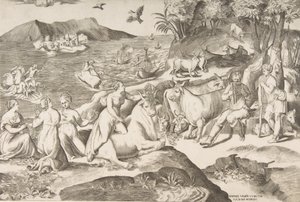 Znásilnění Evropy, 1546. od Giulio Bonasone