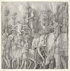 The Triumphs of Caesar: The Elephants, c. 1485-1490. od Giulio Campagnola