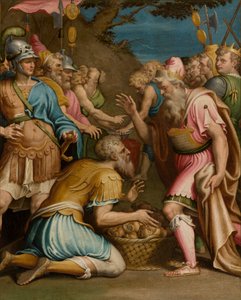 Kaple Svátosti SS, druhé rozpětí jižní strana, Giulio Campi, oběť Melchisedeka 1569