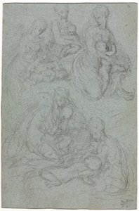 Sketches of Virgin and Child, druhá polovina 1500s. od Giulio Campi