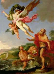 Neptun pronásleduje Coronis, 1665-70 olej na plátně