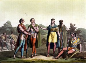 Indiáni z Kanady (Acadians) v „Starověkém a moderním kostýmu““