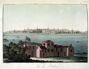 Pohled na město Boston - ve „starém a moderním kostýmu“, Dr. Jules Ferrario, ed. Milán