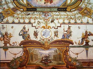 Stropní panel ze Stanzino delle Matematiche (freska s temperou) (viz 254070 a 254072-3)