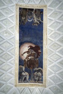Strop slunečního pokoje paláce Té v Mantově od Giulio Romano