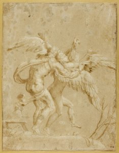 Daedalus a Ikaros od Giulio Romano