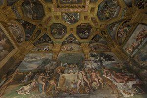 Detail fresky z Komory Amor a Psyche, 1526-1534 od Giulio Romano