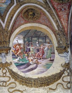 Jedna z fresek z komnaty větrů nebo zvěrokruhu od Giulio Romano