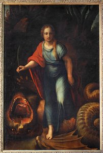 Sainte Marguerite - Svatá Markéta... od Giulio Romano