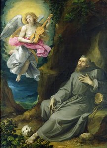 Extáze sv. Františka z Assisi, kolem roku 1593 (olej na plátně) od Giuseppe Cesari