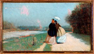 Břehy řeky Arno (olej na plátně