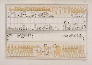 Velký zvěrokruh, z hrobky Menephtaha I., Biban-el-Moluk, Núbie, ilustrace z „Památníků Egypta a Núbie...“ od Ippolita Roselliniho od Giuseppe Angelelli