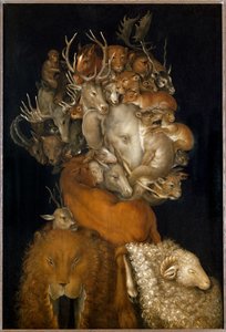 Země, alegorie (malba na dřevě) od Giuseppe Arcimboldo