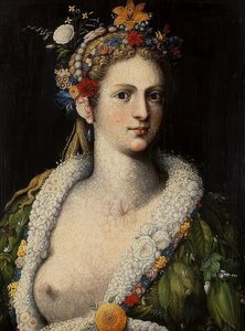 Flora prostitutky Um 1590 od Giuseppe Arcimboldo