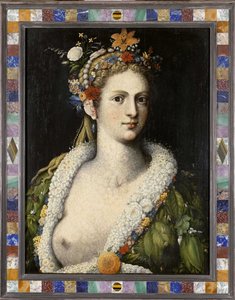 Flora the nevěstka, asi 1590 od Giuseppe Arcimboldo
