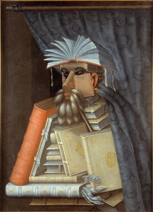 Portrét knihovníka, kolem 1566 (olej na plátně). od Giuseppe Arcimboldo