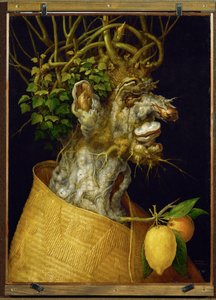 Zima, alegorie ... (vápno) od Giuseppe Arcimboldo