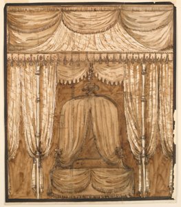 Kresba, Výška výklenku postele, asi 1790