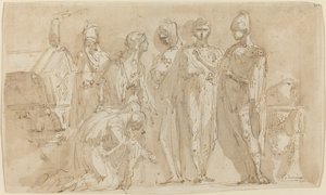 Coriolanus před ženami Říma od Giuseppe Bernardino Bison